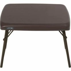 Lifetime® Compact Plastic Folding Table, 18" x 24", Brown -Tables Shop 280488 04
