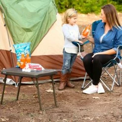 Lifetime® Compact Plastic Folding Table, 18" x 24", Brown -Tables Shop 280488 10