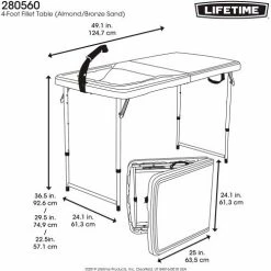 Lifetime® 4-Foot Fillet Table - Almond 58 Lifetime® 4-Foot Fillet Table - Almond -Tables Shop 280560 29