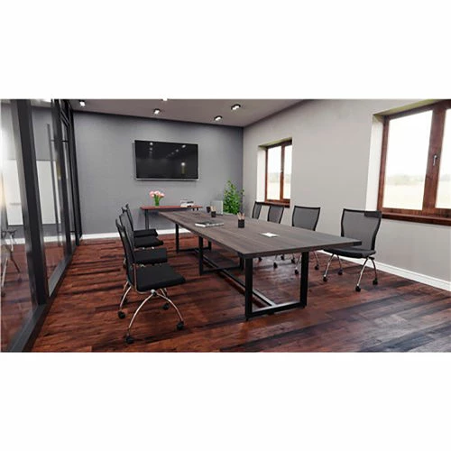 Safco® Mirella Conference Table, Sitting-Height, 16'L, Rectangle, Southern Tobacco 7 Safco® Mirella Conference Table, Sitting-Height, 16'L, Rectangle, Southern Tobacco - Image 7