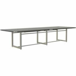 Safco® Mirella Conference Table, Sitting-Height, 12'L, Rectangle, Stone Gray