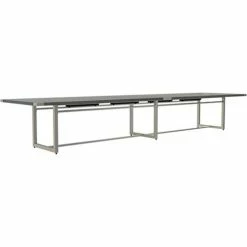 Safco® Mirella Conference Table, Sitting-Height, 16'L, Rectangle, Stone Gray