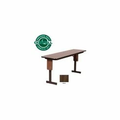 Correll Folding Seminar Table - 18" x 60" - Walnut