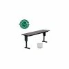 Correll Folding Seminar Table - 18" x 72" - Gray Granite