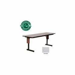 Correll Folding Seminar Table - 24" x 72" - Gray Granite