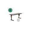 Correll Folding Seminar Table - 24" x 96" - Gray Granite