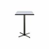 KFI Seating KFI 36" Square Bar Height Restaurant Table, Gray Table/Black Base