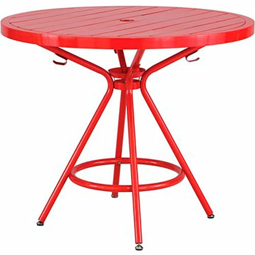 Safco® CoGo Steel Outdoor/Indoor Table, Round, 36"W, Red 1 Safco® CoGo Steel Outdoor/Indoor Table, Round, 36"W, Red
