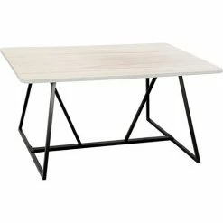 Safco® Oasis Teaming Table, 60"W x 48"D x 29-1/4"H, Rectangle, Weathered White