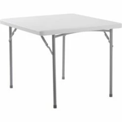 Interion By Global Industrial Interion® Plastic Folding Table, 36" x 36", White