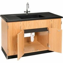 Diversified Spaces Science Clean-Up Sink with Oak Cabinet Base -Tables Shop 3303K A HR 005