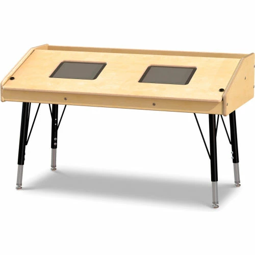 Jonti-Craft® Adjustable Height Dual Tablet Wooden Top Table - Stationary 1 Jonti-Craft® Adjustable Height Dual Tablet Wooden Top Table - Stationary