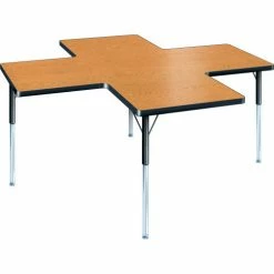 Allied Plastics A+ Collaboration Station Activity Table Juvenile Height - Light Oak