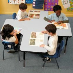 Allied Plastics A+ Collaboration Station Activity Table Juvenile Height - Blue -Tables Shop 3K CLS Plus inset 1 5