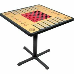 Allied Plastics Game Table with Pedestal Base - 36"W x 36"L