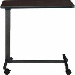 Global Industrial Overbed Table With H-Base, Walnut Laminate Tabletop -Tables Shop 436910 02