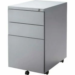 RightAngle Products RightAngle Mobile Pedestal Box/Box/File, Silver