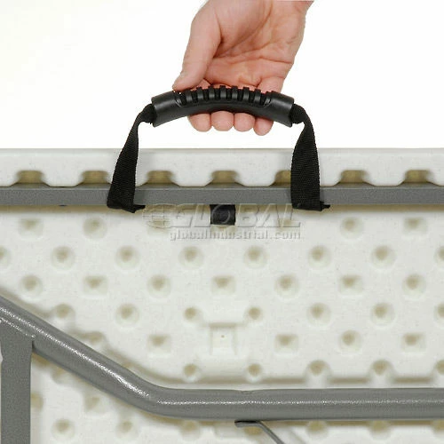 Interion By Global Industrial Interion® Fold-In-Half Plastic Table, 30" x 72", White 8 Interion By Global Industrial Interion® Fold-In-Half Plastic Table, 30" x 72", White - Image 8