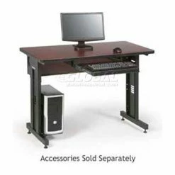 Kendall Howard™ Classroom Training Table - Adjustable Height - 24" x 48" - African Mahogany