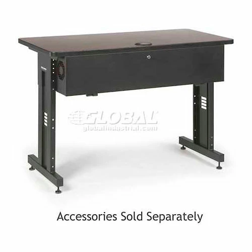 Kendall Howard™ Classroom Training Table - Adjustable Height - 24" x 48" - African Mahogany 8 Kendall Howard™ Classroom Training Table - Adjustable Height - 24" x 48" - African Mahogany - Image 8