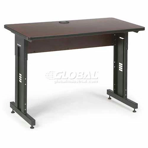 Kendall Howard™ Classroom Training Table - Adjustable Height - 24" x 48" - African Mahogany 2 Kendall Howard™ Classroom Training Table - Adjustable Height - 24" x 48" - African Mahogany - Image 2