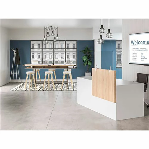 Safco® Mirella Conference Table, Standing-Height, 8'L, Rectangle, Sand Dune 5 Safco® Mirella Conference Table, Standing-Height, 8'L, Rectangle, Sand Dune - Image 5