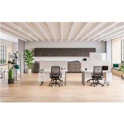 Safco® Mirella Conference Table, Standing-Height, 16'L, Rectangle, Stone Gray -Tables Shop 61148 MirellaSOHODesks SmallOffice 1
