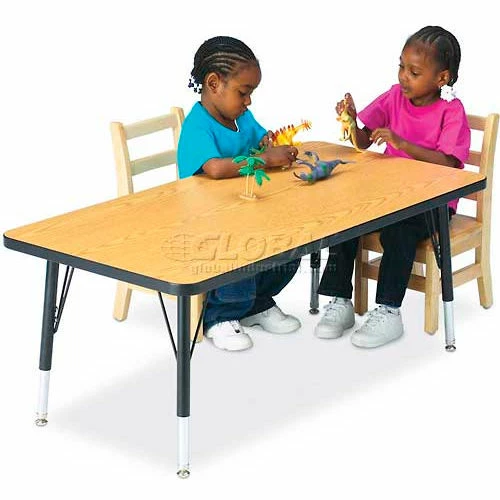 Jonti-Craft Berries® Rectangle Activity Table, 24"W x 36"L x 15" To 24"H, Classic Oak 2 Jonti-Craft Berries® Rectangle Activity Table, 24"W x 36"L x 15" To 24"H, Classic Oak - Image 2
