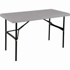 Iceberg Enterprises Iceberg IndestrucTable TOO™ Plastic Folding Table, 24" x 48", Charcoal -Tables Shop 65207 3