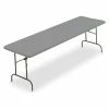Iceberg Enterprises Iceberg, IndestrucTable TOO™ Plastic Folding Table, 30" x 96", Charcoal