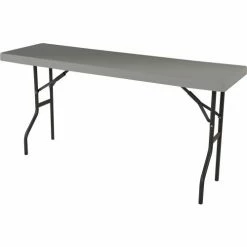 Iceberg Enterprises Iceberg IndestrucTable TOO™ Plastic Folding Table, 18" x 72", Charcoal -Tables Shop 65367 3