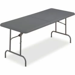 Iceberg Enterprises Iceberg IndestrucTable TOO™ Plastic Folding Table, 30" x 72", Charcoal