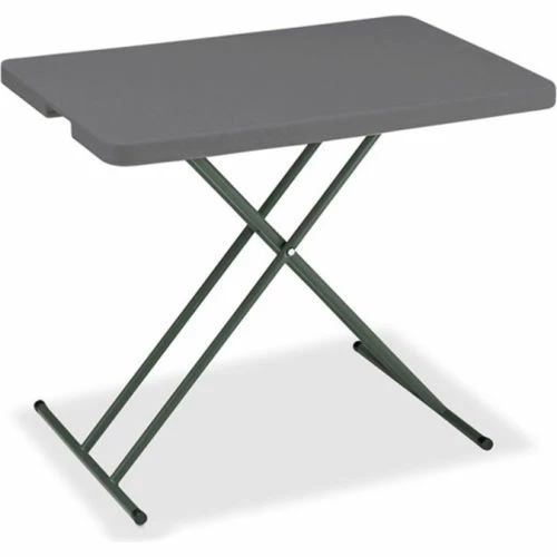 Interion By Global Industrial Interion® Adjustable Height Plastic Folding Table, 20" x 30", Charcoal 1 Interion By Global Industrial Interion® Adjustable Height Plastic Folding Table, 20" x 30", Charcoal