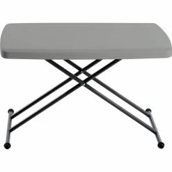 Interion By Global Industrial Interion® Adjustable Height Plastic Folding Table, 20" x 30", Charcoal 12 Interion By Global Industrial Interion® Adjustable Height Plastic Folding Table, 20" x 30", Charcoal -Tables Shop 65491 Charcoal 03