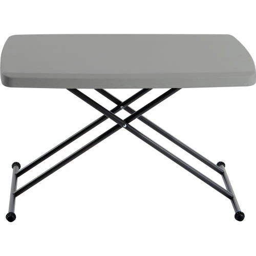 Interion By Global Industrial Interion® Adjustable Height Plastic Folding Table, 20" x 30", Charcoal 3 Interion By Global Industrial Interion® Adjustable Height Plastic Folding Table, 20" x 30", Charcoal - Image 3