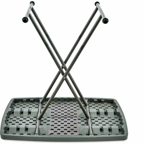Interion By Global Industrial Interion® Adjustable Height Plastic Folding Table, 20" x 30", Charcoal 4 Interion By Global Industrial Interion® Adjustable Height Plastic Folding Table, 20" x 30", Charcoal - Image 4