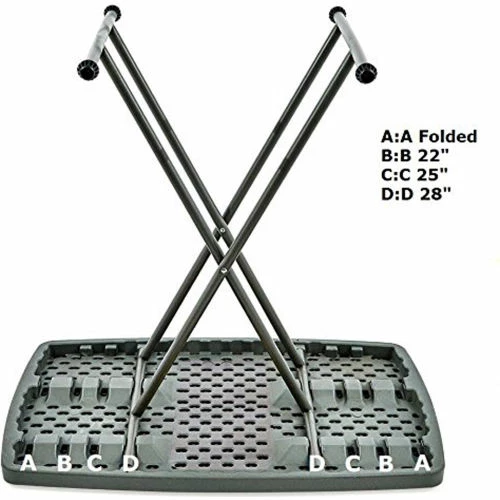 Interion By Global Industrial Interion® Adjustable Height Plastic Folding Table, 20" x 30", Charcoal 5 Interion By Global Industrial Interion® Adjustable Height Plastic Folding Table, 20" x 30", Charcoal - Image 5