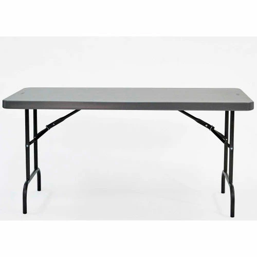 Iceberg Enterprises Iceberg IndestrucTable TOO™ Plastic Folding Table, 30" x 60", Charcoal 3 Iceberg Enterprises Iceberg IndestrucTable TOO™ Plastic Folding Table, 30" x 60", Charcoal - Image 3