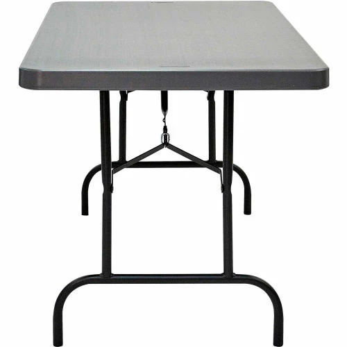 Iceberg Enterprises Iceberg IndestrucTable TOO™ Plastic Folding Table, 30" x 60", Charcoal 4 Iceberg Enterprises Iceberg IndestrucTable TOO™ Plastic Folding Table, 30" x 60", Charcoal - Image 4