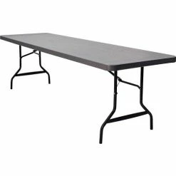 Iceberg Enterprises Iceberg IndestrucTable TOO™ Plastic Folding Table, 30" x 96", Charcoal -Tables Shop 65537 iceberg 03