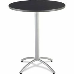 Iceberg Enterprises Iceberg CafeWorks Series 36" Round Bar Height Restaurant Table, Graphite