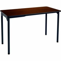 Iceberg Enterprises Iceberg Maxx Legroom™ Melamine Wood Folding Table, 24" x 48", Walnut -Tables Shop 65804 3