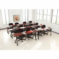 Iceberg Enterprises Iceberg OfficeWorks™ Mobile Training Table - 72" x 18" - Mahogany -Tables Shop 68068 scene