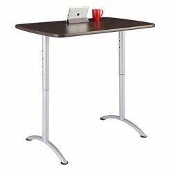 Iceberg Enterprises Iceberg ARC Adjustable Height Conference Table - 30" x 48" Rectangular - Gray Walnut -Tables Shop 69305 04
