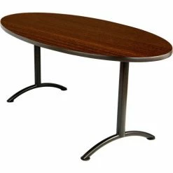 Iceberg Enterprises Iceberg ARC Conference Room Training Table - 72" x 36" Oval - Walnut -Tables Shop 69424 2