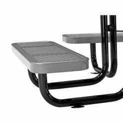 Global Industrial 46" Square Kids Picnic Table, Perforated Metal, Gray -Tables Shop 694551KGY 03