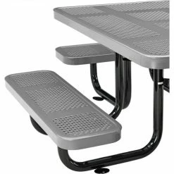 Global Industrial 46" Square Kids Picnic Table, Perforated Metal, Gray -Tables Shop 694551KGY 07