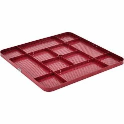 Global Industrial™ 46" Square Picnic Table, Perforated Metal, Red -Tables Shop 694551RD 09