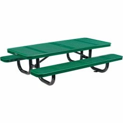 Global Industrial™ 6' Rectangular Kids Picnic Table, Perforated Metal, Green