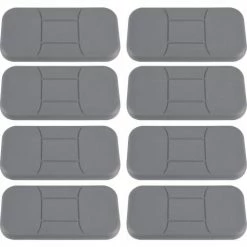 Global Industrial™ 8' Rectangular Picnic Table w/ Seat Cushions, Perforated Metal, Black -Tables Shop 694555BKS 04